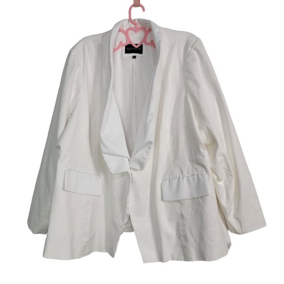 Eloquii Jackets & Blazers - Eloquii White Tuxedo Bridal Suit Jacket Blazer Jacket Womens Plus Size 28